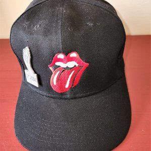VTG Rolling Stones Voodoo Lounge 1994 Tour Snapback Hat Brockum Cap W/ rare Pin.
